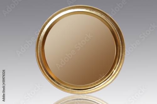Gold circle aluminum tray