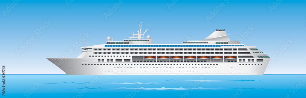 Fototapeta premium Cruise Ship in ocean