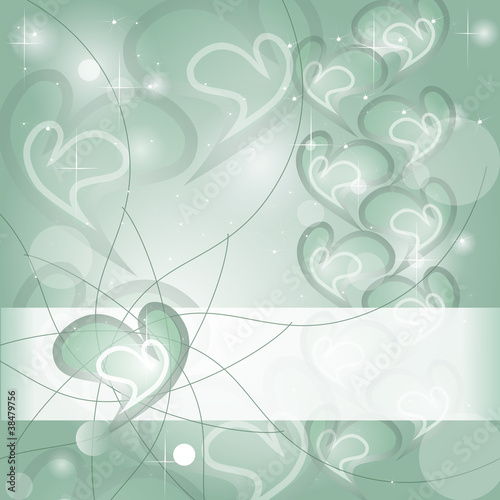 Aquamarine Heart wishing card