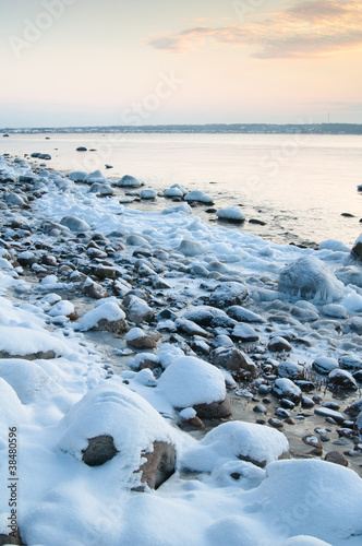 Baltic Sea coast in winter