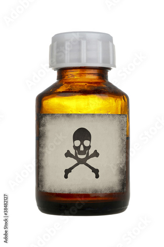 old bottle of poison
