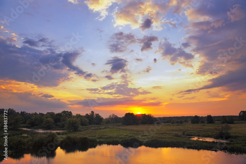 Beautiful spring sunrise.