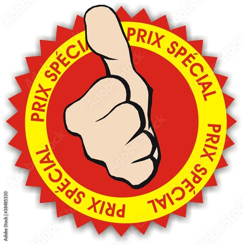 étiquette prix spécial