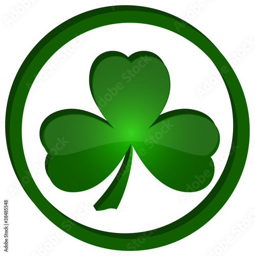 icon shamrock in the circle