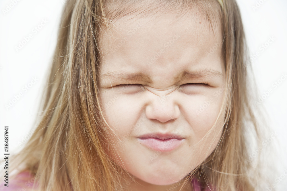 Portrait of Asian girls who grimaces Portrait of Asian girls who grimaces