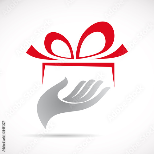 Logo give a gift # Vector