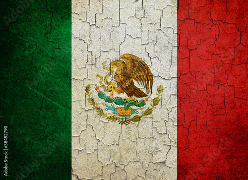 Grunge Mexico flag #38492790
