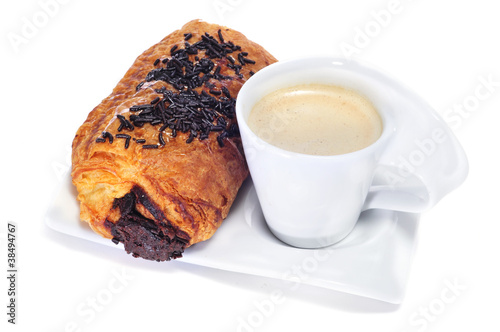 croissant and coffee