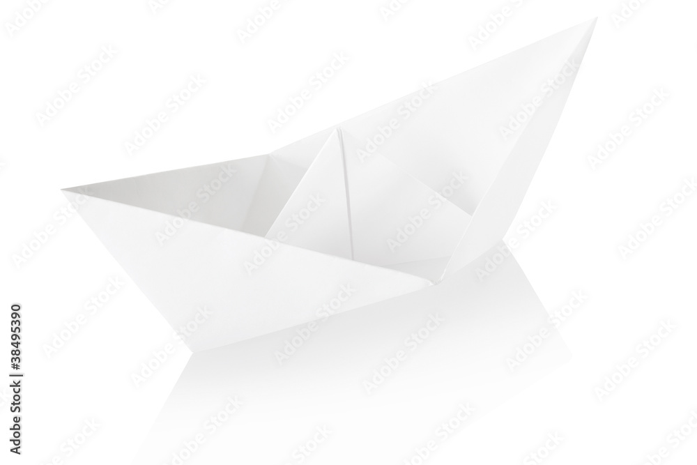 Paper boat with clipping path Paper boat with clipping path