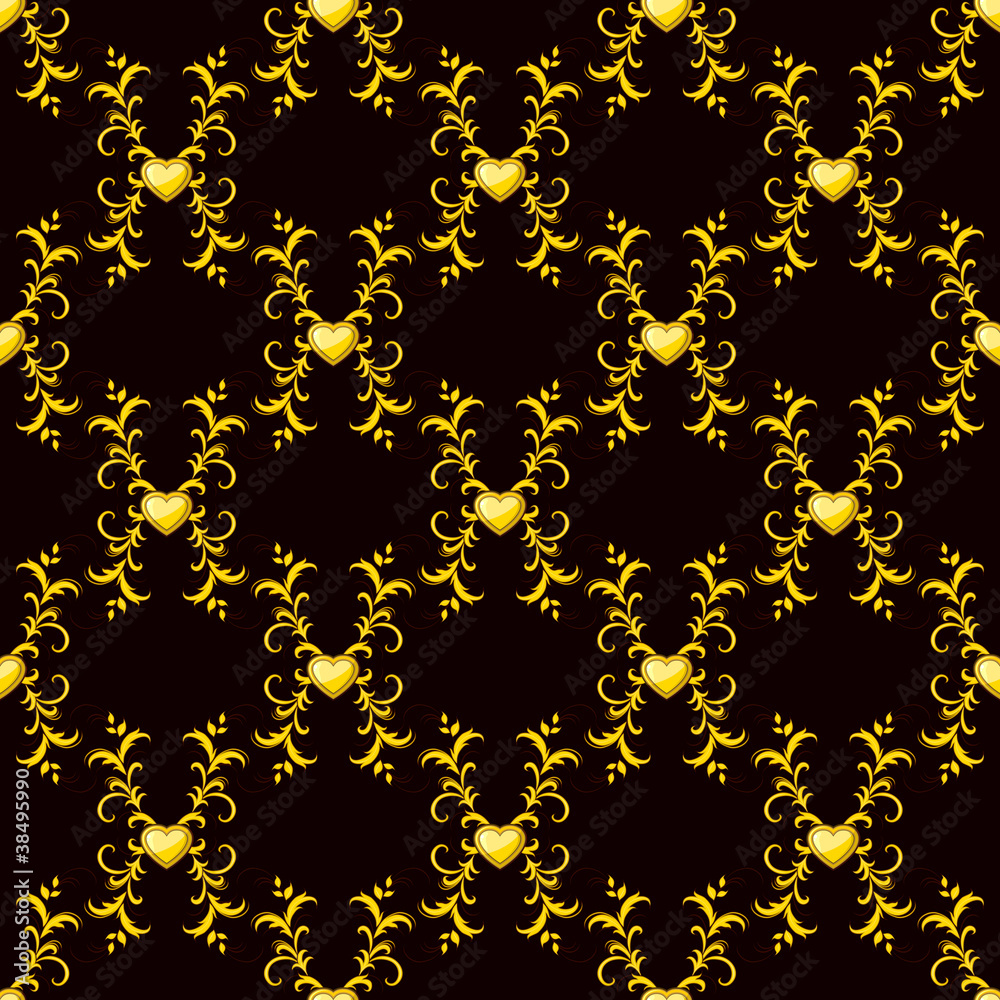 Seamless background with hearts Seamless background with hearts