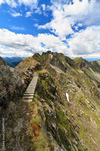 sentiero attrezzato - pathway on Monzoni mountain