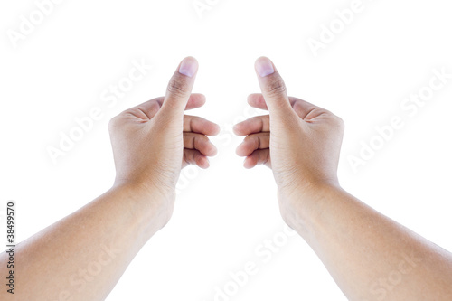 men hand isolated on white background