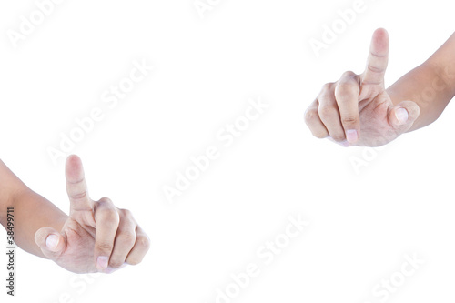 men hand isolated on white background