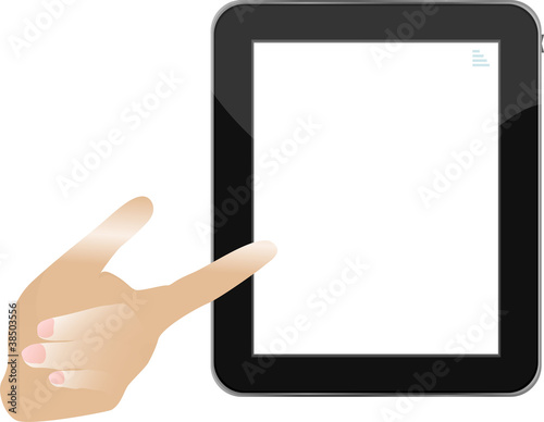 digital tablet pc in hands
