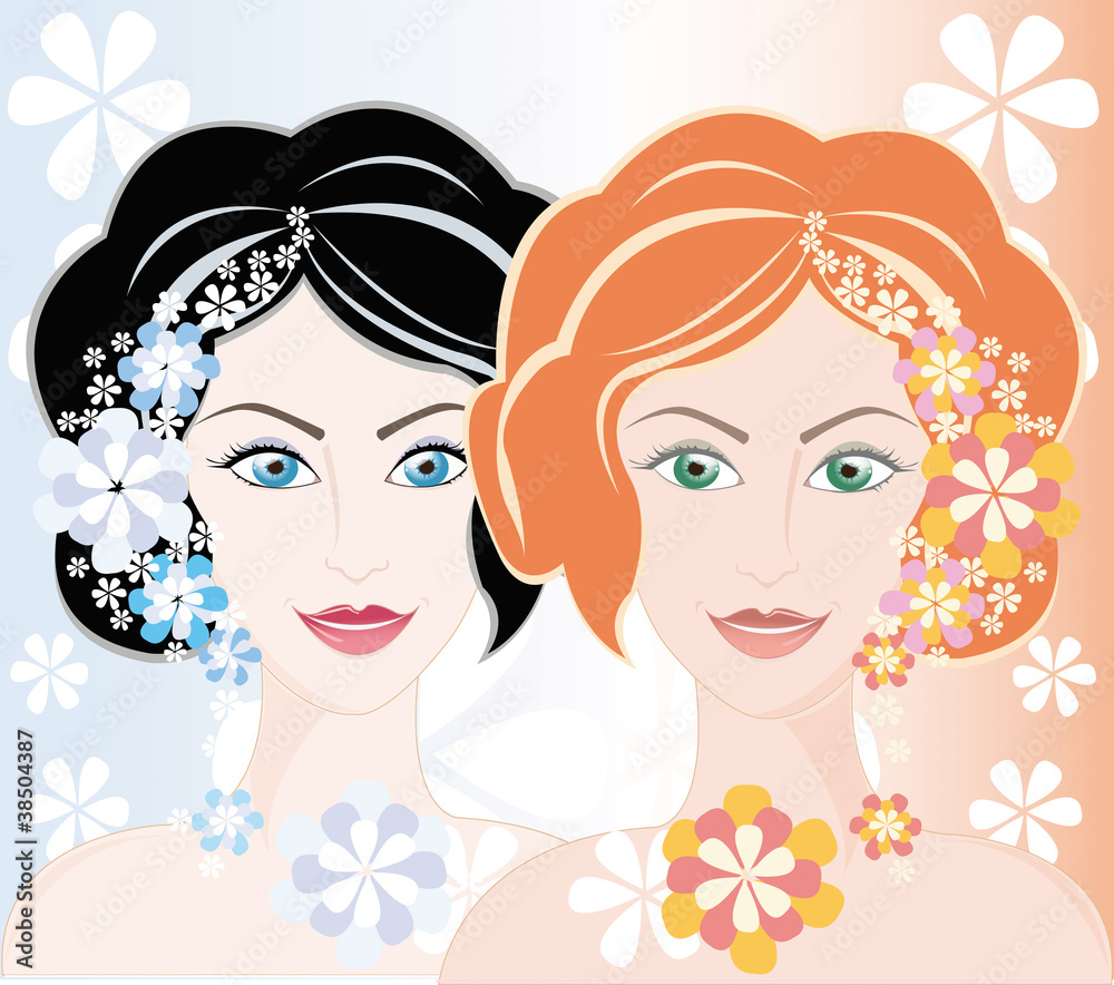 Girl and seasons Girl and seasons