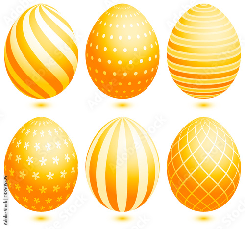 6 Easter Eggs Light Orange