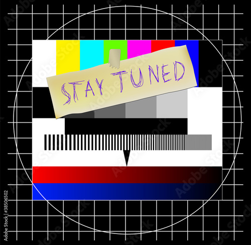 Test pattern, website error sign, free copy space