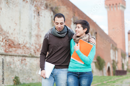 Young Couple of College Students