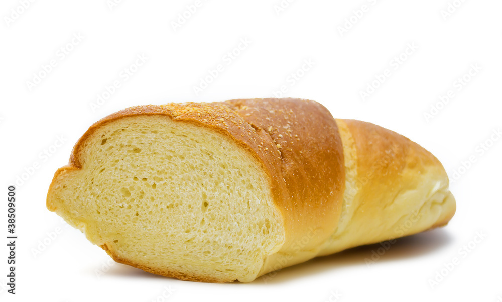 bread on a white background