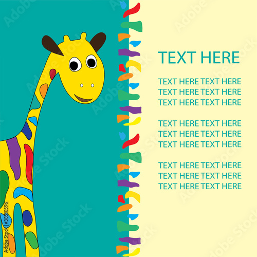 giraffe in vector format, birthday, holiday