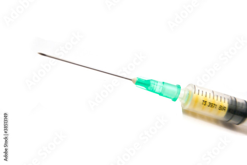 Syringe with pills