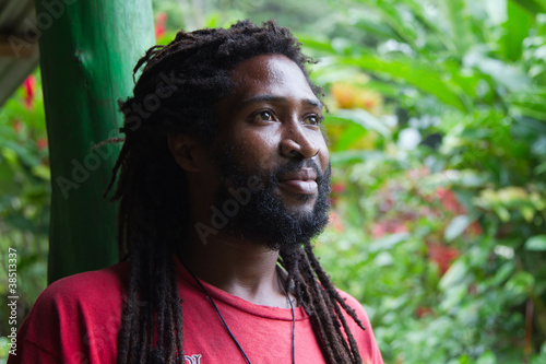 Quadro em tela Rastaman von der Insel Dominica in der Karibik