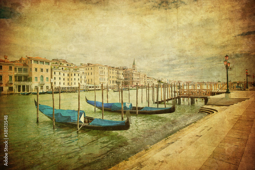 Vintage image of Grand Canal, Venice
