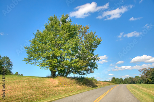 The Blue Ridge Parkway on a Clear Summer Day