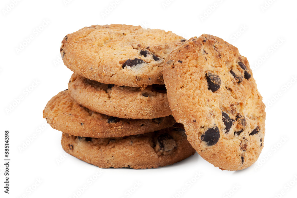 Small handful of shortbread with chocolate Small handful of shortbread with chocolate
