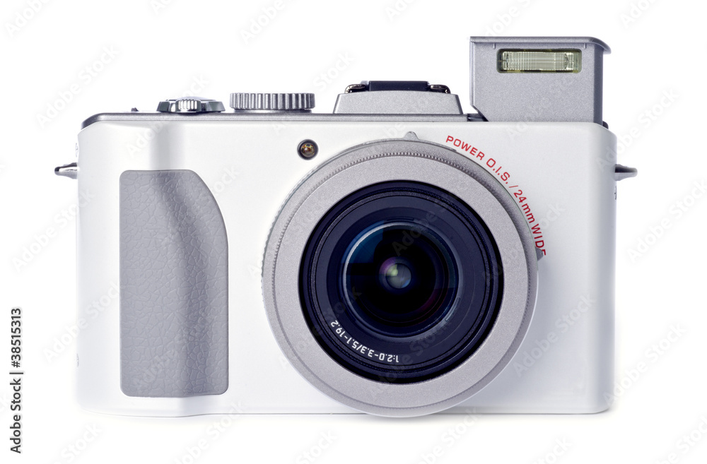 Point and Shoot Digital Camera Isolated on White Point and Shoot Digital Camera Isolated on White