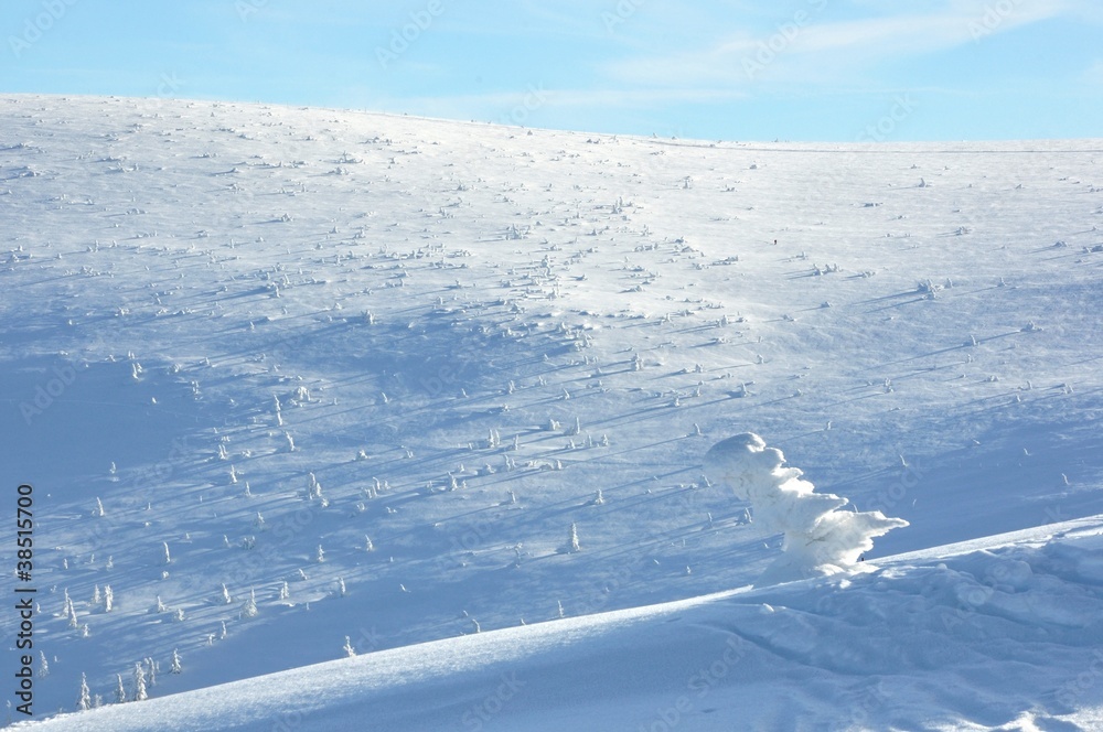 Zimowy krajobraz - widok ze Szrenicy, Szklarska Poręba