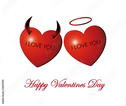 Happy Valentines Day/  Engelchen und Teufelchen