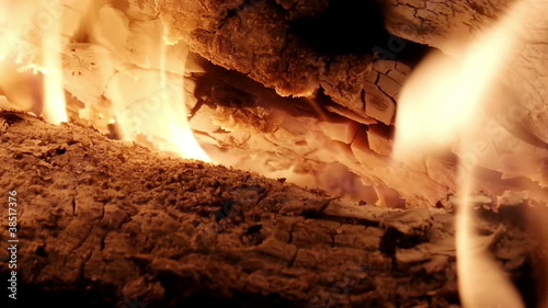Burning Embers Close Up