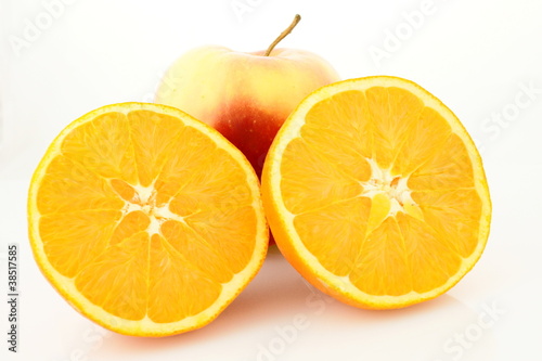 pomarańcza i jabłko