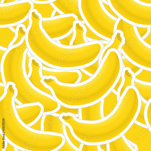 Group of banana seamless background