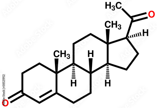 Progesterone structural formula