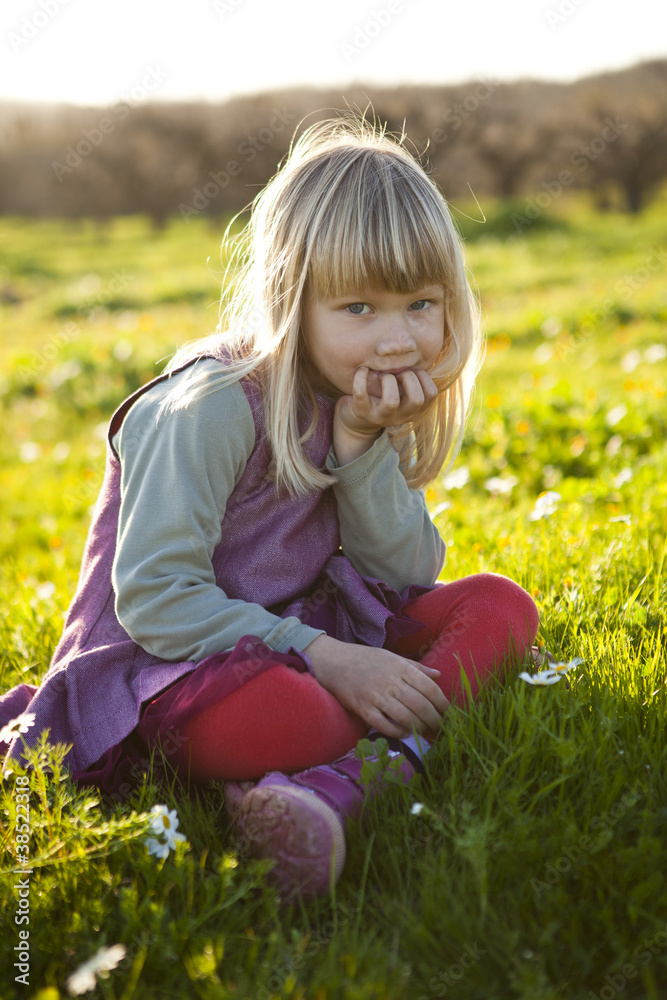 Fototapeta premium Little girl outdoors