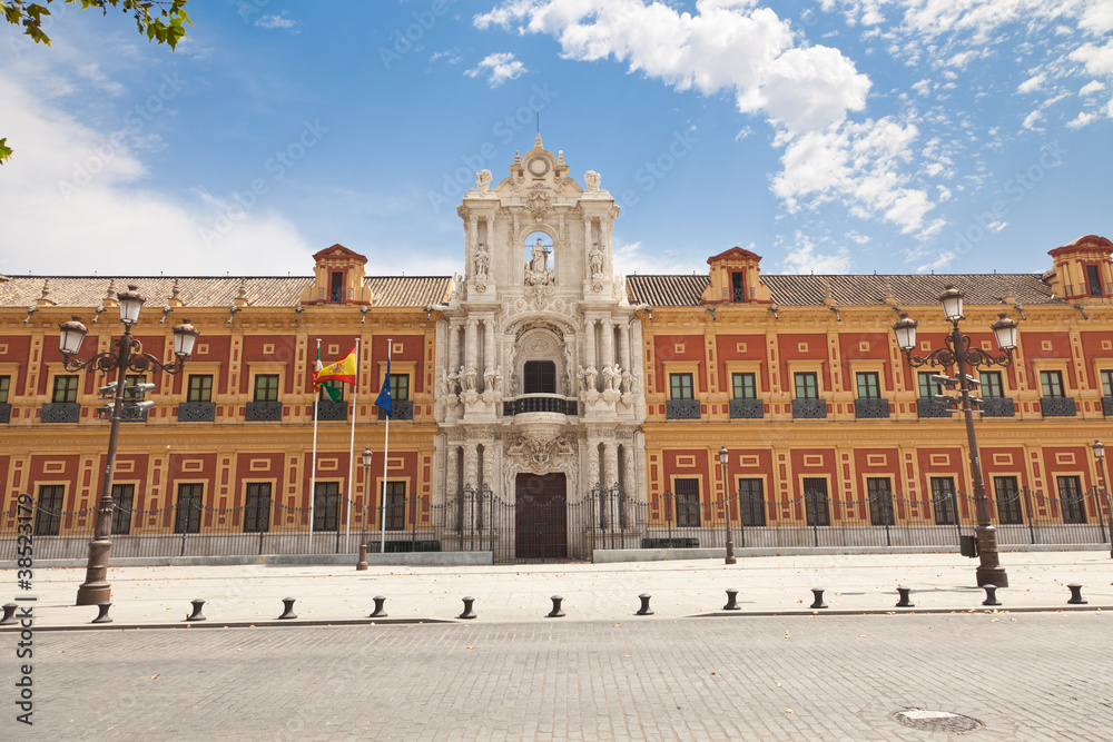San Telmo Palace in Sevilla, Spain. Built in 1682