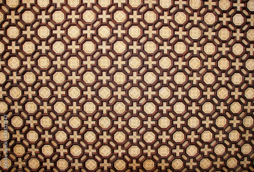 Medieval Moorish Ceiling at Plaza Espana, Sevilla Medieval Moorish Ceiling at Plaza Espana, Sevilla