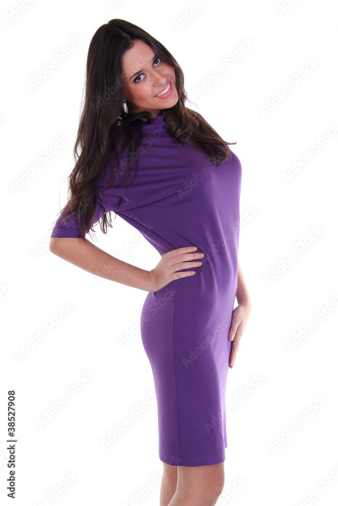 Happy young woman in sexy dress Happy young woman in sexy dress