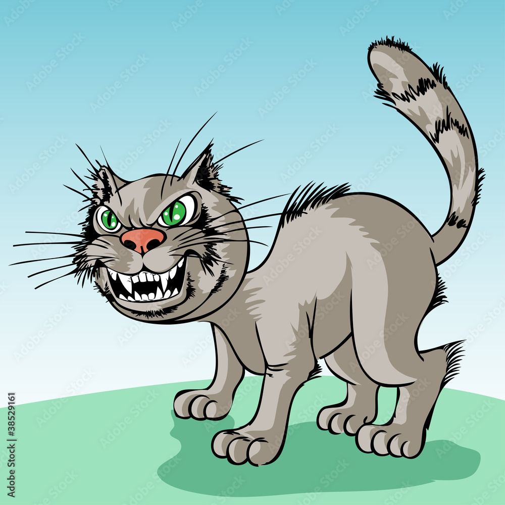 Obraz premium Cat. Vector illustration.