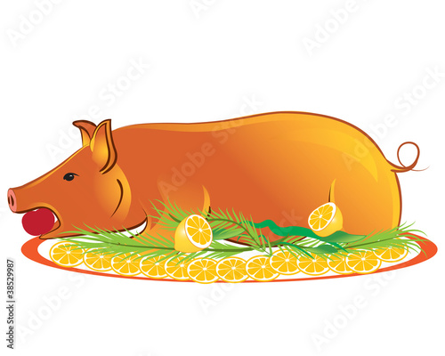 Roasted piglet
