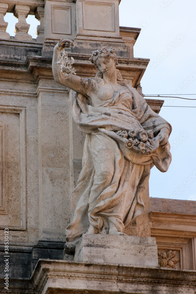 Obraz premium Statue de la fontaine de Trevi à Rome