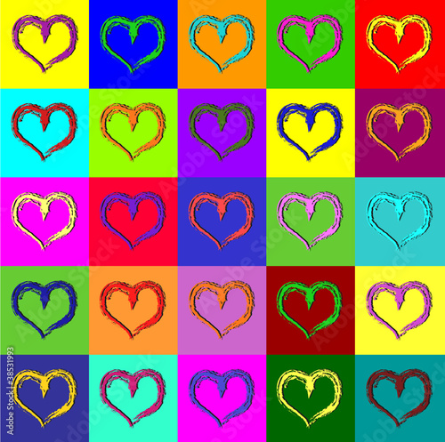 Photo Warhol hearts