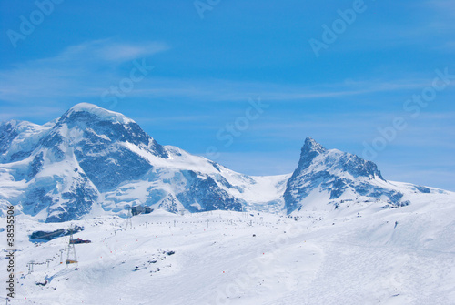 Panoramic view from Matterhorn  Zermatt  Switzerland