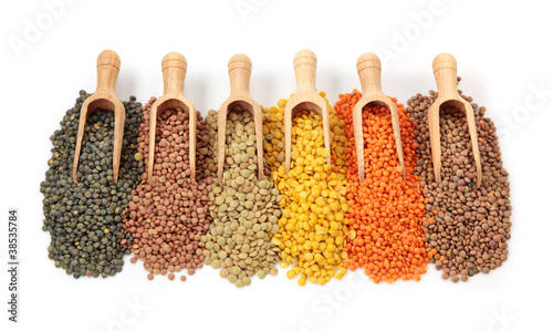 Group of lentils photo