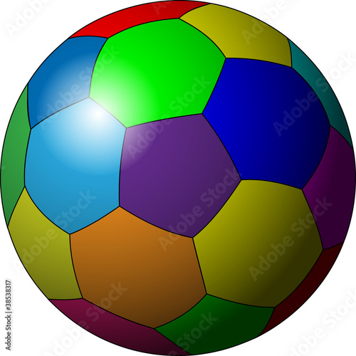 soccer ball in color