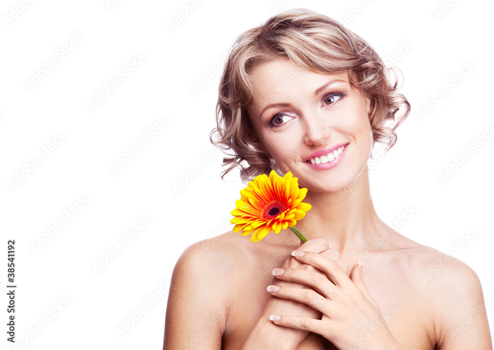 woman with a flower woman with a flower
