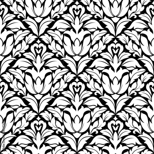 Floral damask seamless