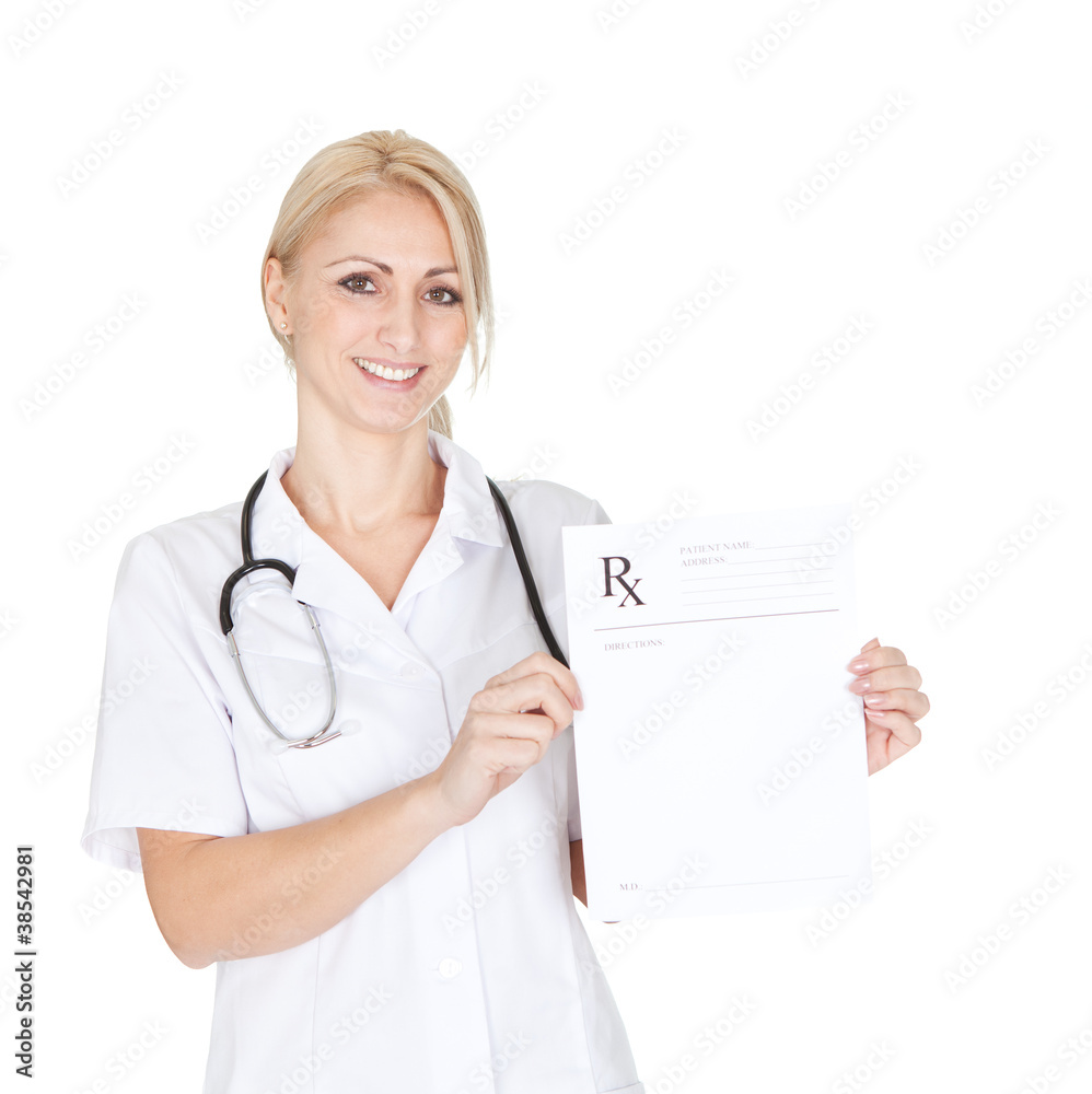Smiling medical doctor woman with stethoscope Smiling medical doctor woman with stethoscope